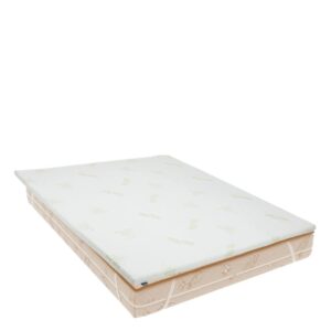 Topper Aloe Vera 140x190x5 cm, cu elastic, husa detasabila si lavabila, fermitate medie